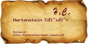 Hartenstein Cézár névjegykártya